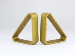 Carl Aubock III Paire de Serre-livres Triangulaires en Fer Doré 5443, Vienne/Autriche, Années 1970