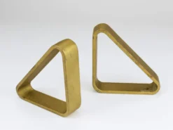 Carl Aubock III Paire de Serre-livres Triangulaires en Fer Doré 5443, Vienne/Autriche, Années 1970
