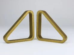 Carl Aubock III Paire de Serre-livres Triangulaires en Fer Doré 5443, Vienne/Autriche, Années 1970