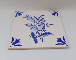 Carreaux en azulejos portugais peints à la main vintage - 15x15 cm
