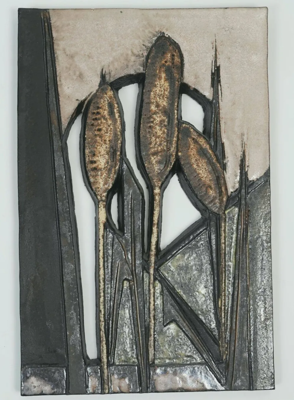 2 carreaux muraux décoratifs vintage des années 1970 par ruscha-keramik design floral