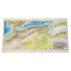 Carte Afrique du Nord 1950