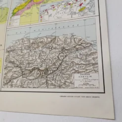 Carte Afrique du Nord 1950