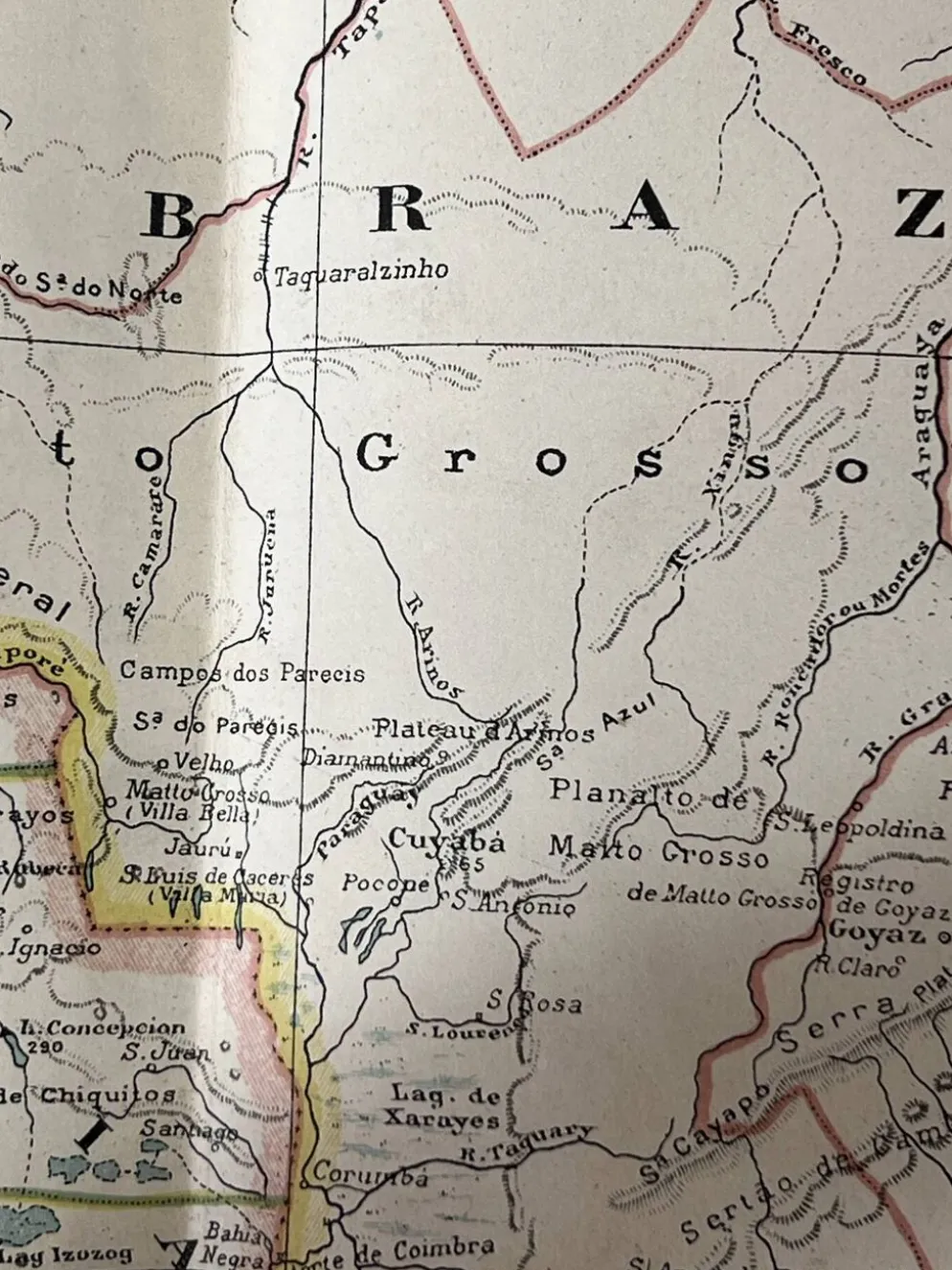 Carte ancienne Amérique du Sud 67x54cm