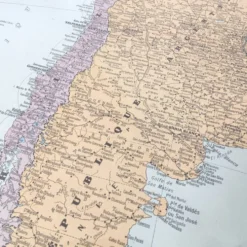 Carte ancienne Amérique du sud Argentine Chili Uruguay 43x43cm de 1950