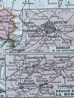 Carte ancienne de l'Allemagne - 20x29cm