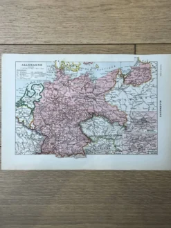 Carte ancienne de l'Allemagne - 20x29cm