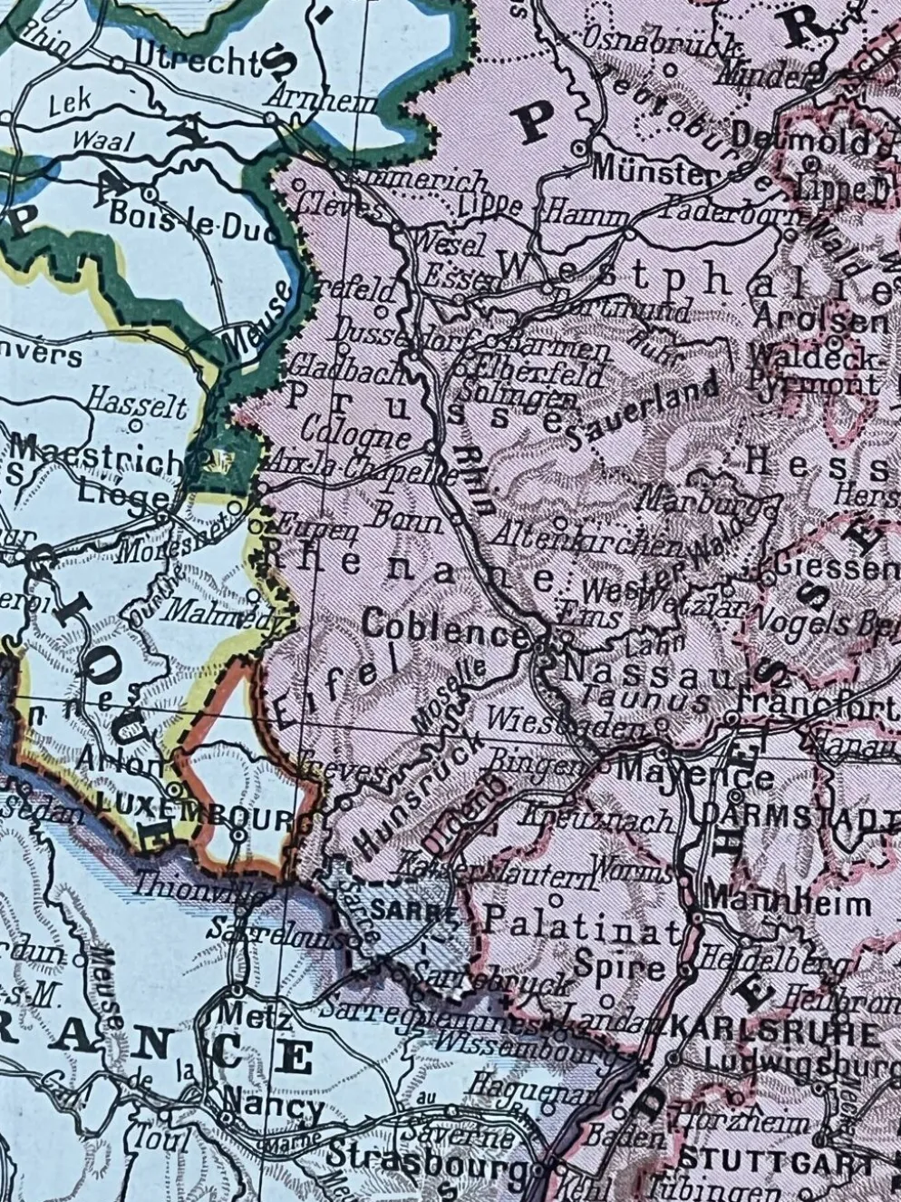 Carte ancienne de l'Allemagne - 20x29cm