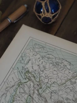 Carte ancienne de l’Asie 1887 – Carte géographique vintage