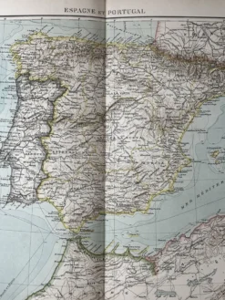 Carte ancienne Espagne et Portugal 55x37,5cm