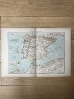 Carte ancienne Espagne et Portugal 55x37,5cm