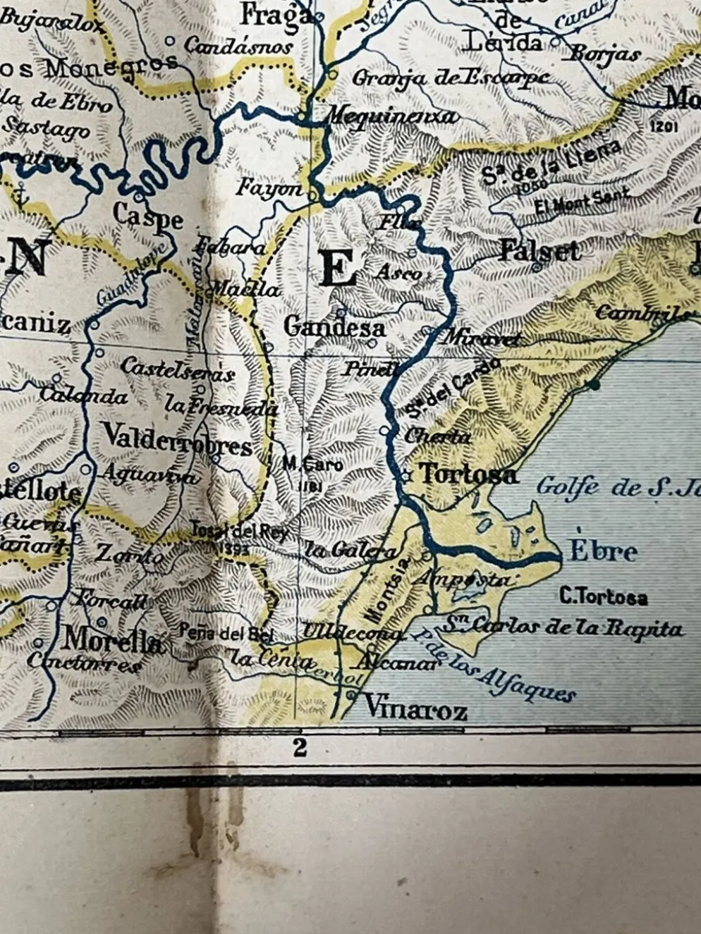 Carte ancienne France Sud régions 71,5x53cm
