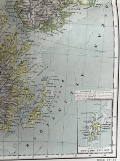 Carte ancienne Îles Britanniques 54x37cm