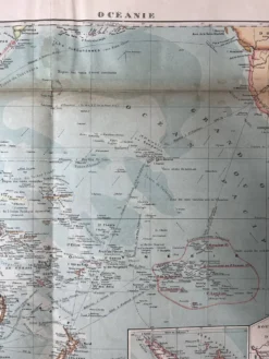 Carte ancienne Océanie 69x48cm
