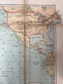 Carte ancienne Océanie 69x48cm