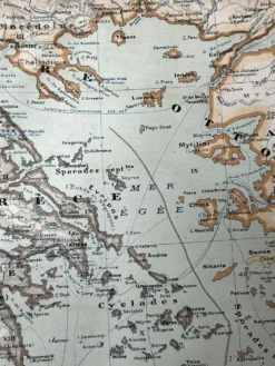 Carte ancienne Péninsule des Balkans 69x54cm