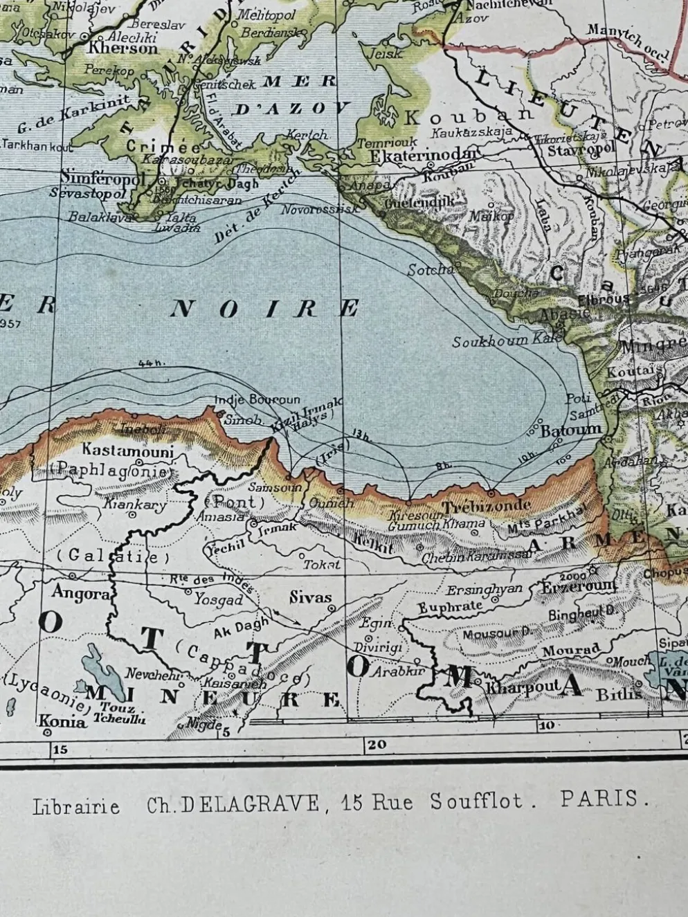 Carte ancienne Russie Suède Norvège 49x37,5cm