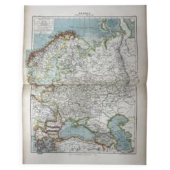 Carte ancienne Russie Suède Norvège 49x37,5cm