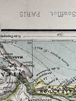 Carte ancienne États Unis et Mexique 70,5x53cm