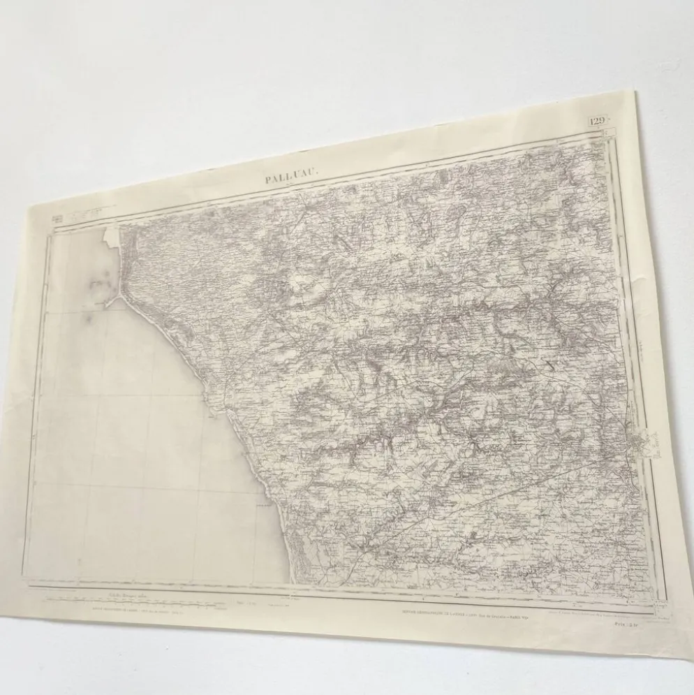 Carte ancienne Vendée côte ouest France 1930