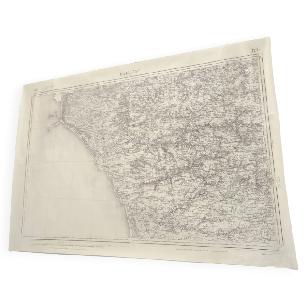 Carte ancienne Vendée côte ouest France 1930