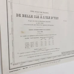 Carte côte ouest France de Belle île à l’île D’Yeu