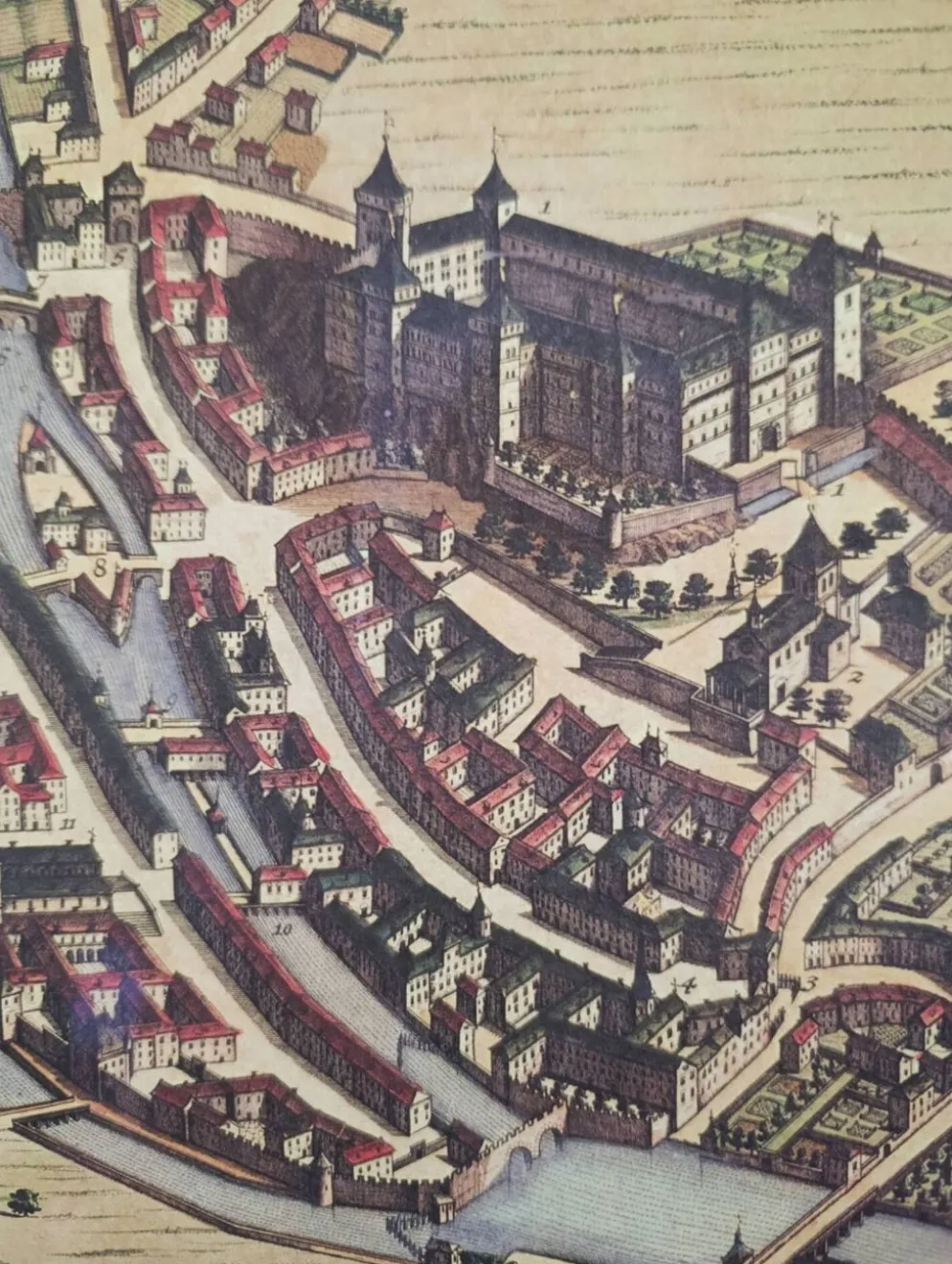Carte d'Annecy. Reproduction 1682