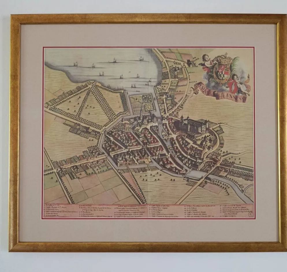 Carte d'Annecy. Reproduction 1682