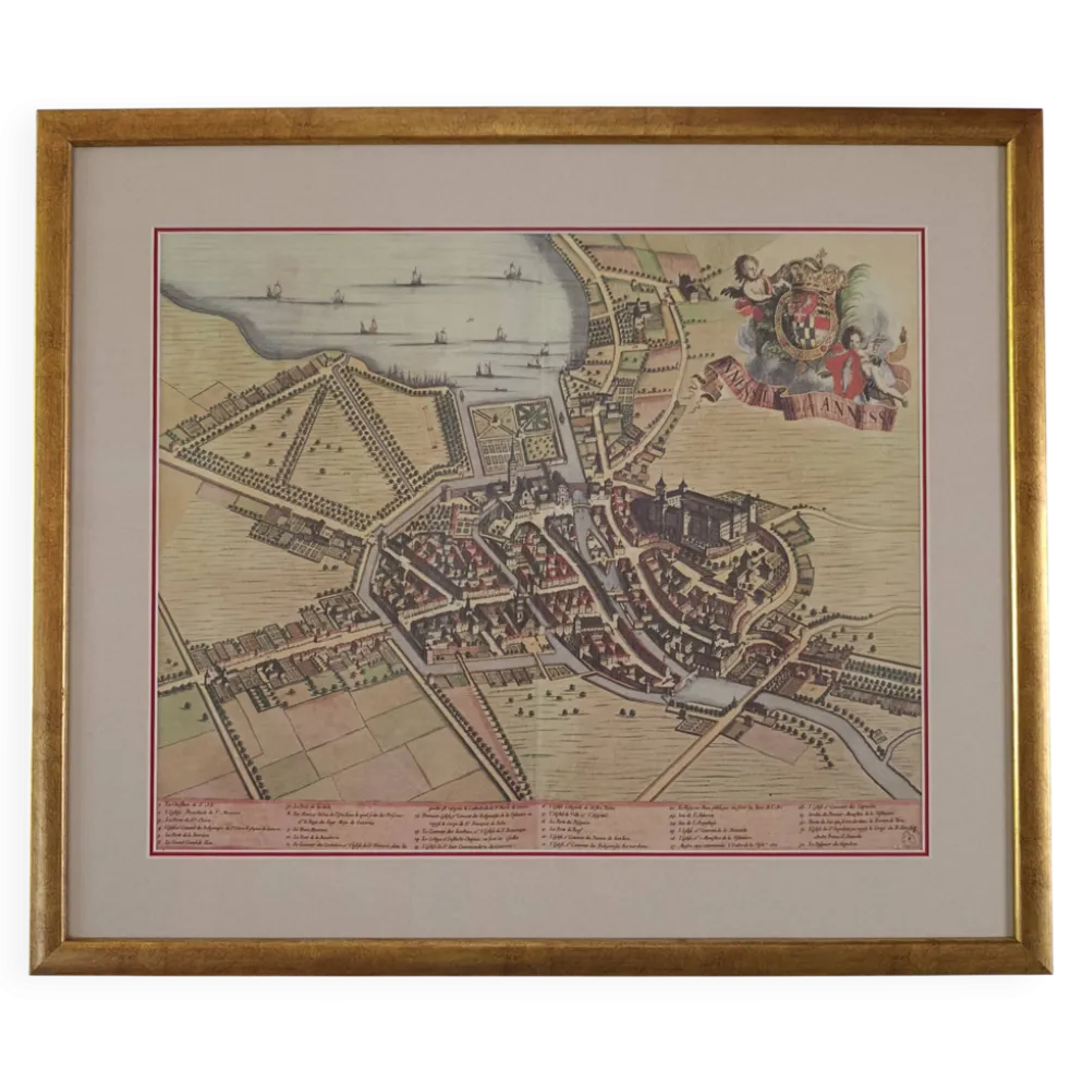 Carte d'Annecy. Reproduction 1682
