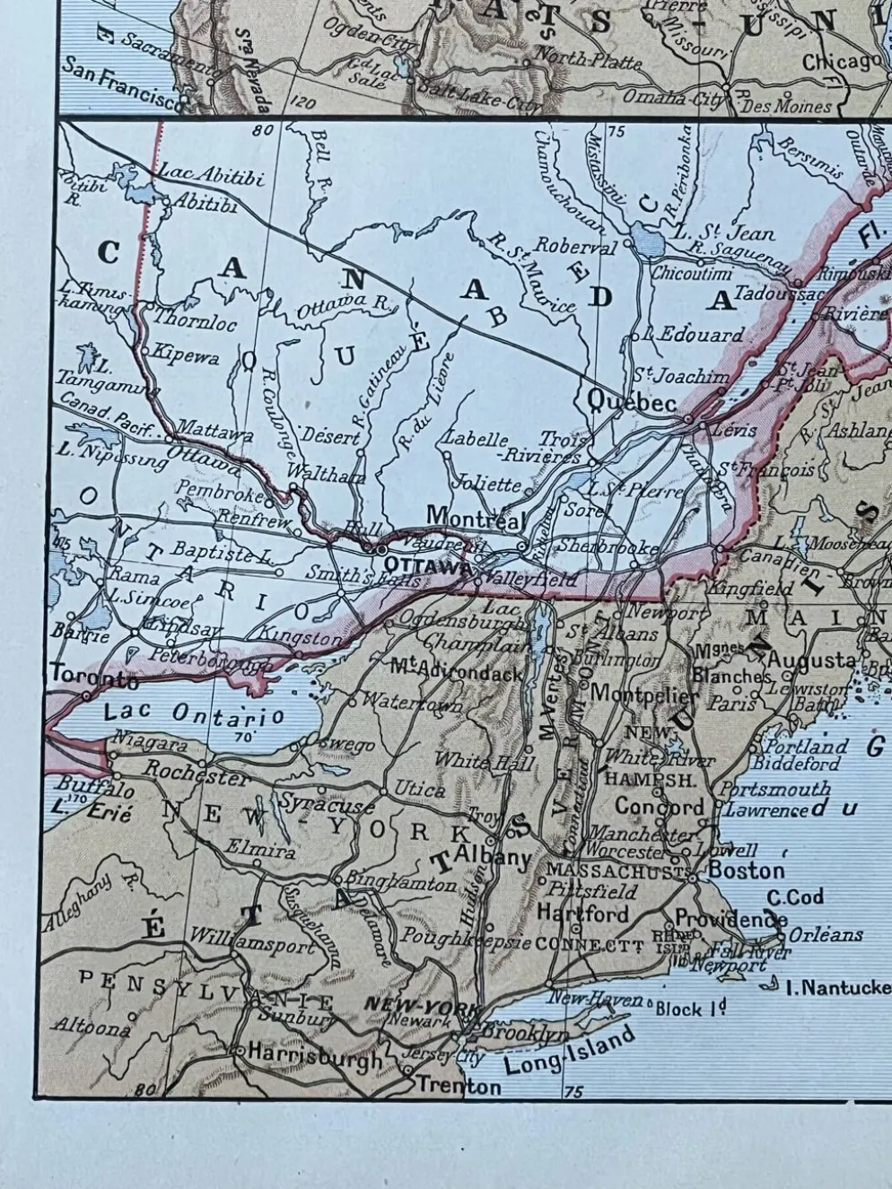 Carte de Canada - 20x29cm 1922