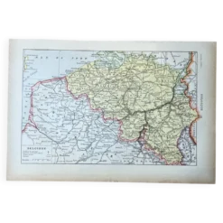 Carte de la Belgique - 20x29cm 1922