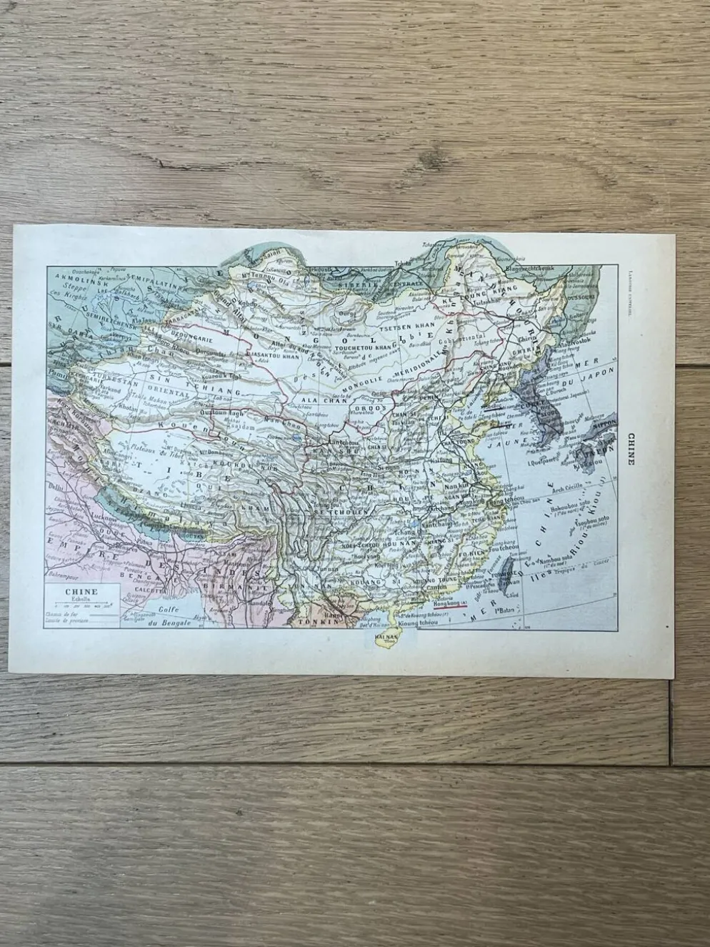 Carte de la Chine - 20x29cm