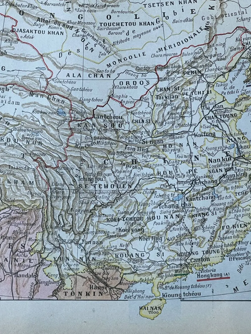 Carte de la Chine - 20x29cm