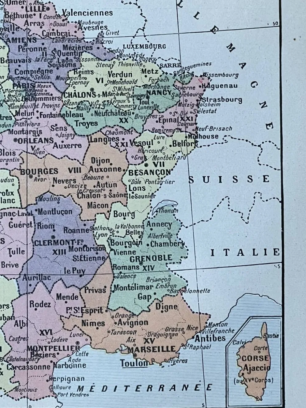 Carte de la France - 20x29cm