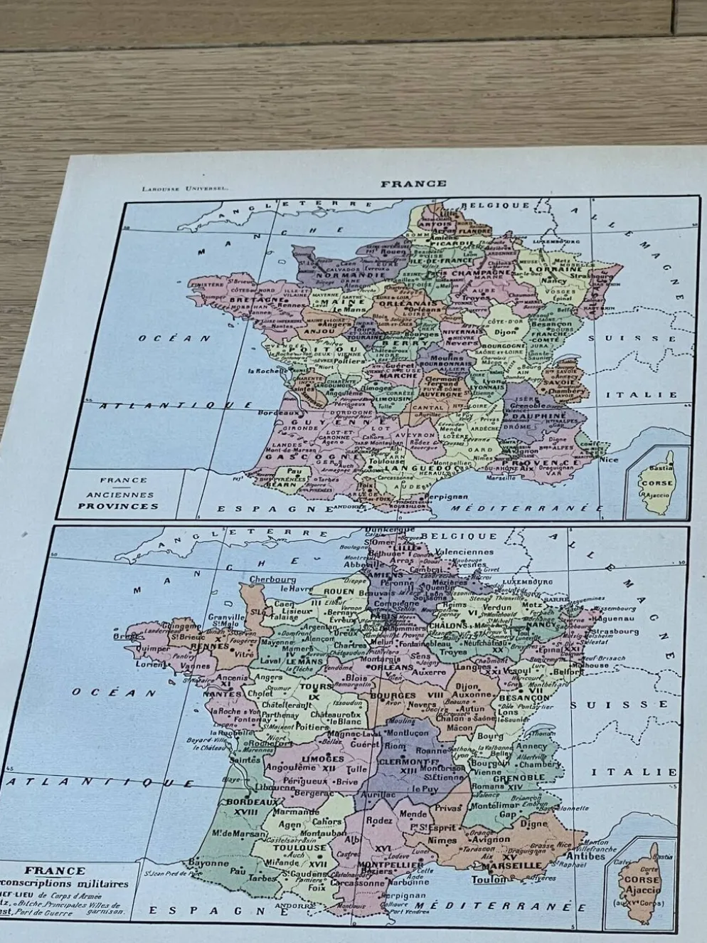 Carte de la France - 20x29cm
