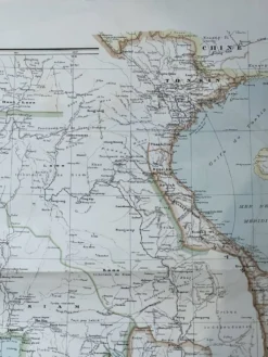 Carte de l’Indochine française - Atlas Niox - 37 x 53,5 cm