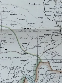 Carte de l’Indochine française - Atlas Niox - 37 x 53,5 cm