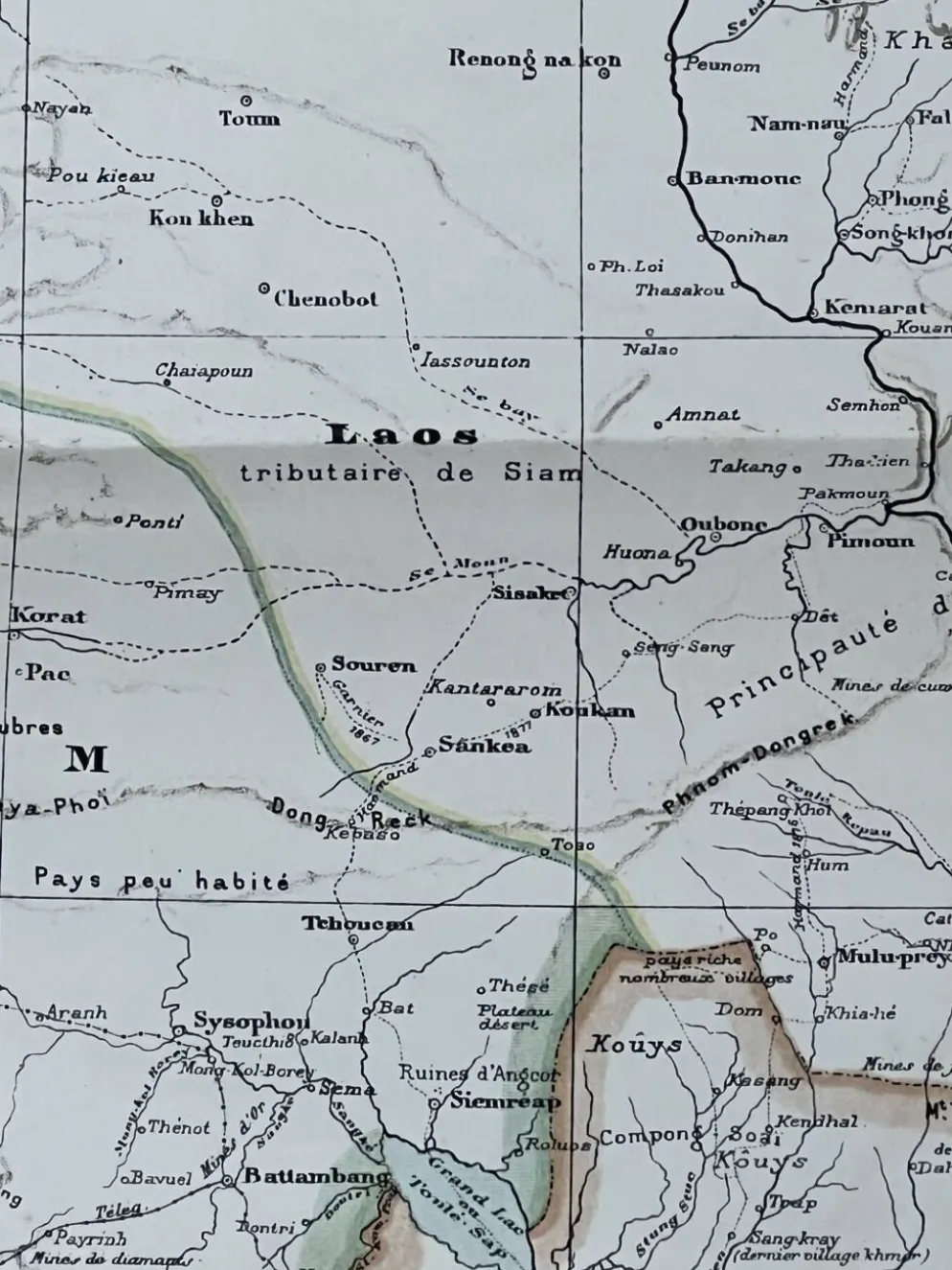 Carte de l’Indochine française - Atlas Niox - 37 x 53,5 cm