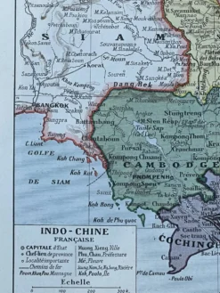 Carte de l'Indo-Chine - 20x29cm