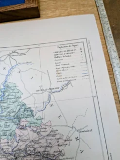 Carte de Seine-et-Marne, imprimée en 1883.