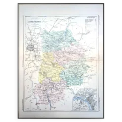 Carte de Seine-et-Marne, imprimée en 1883.