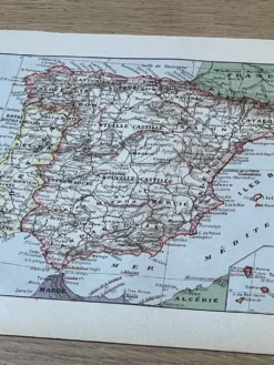 Carte d'Espagne - 20x29cm 1922