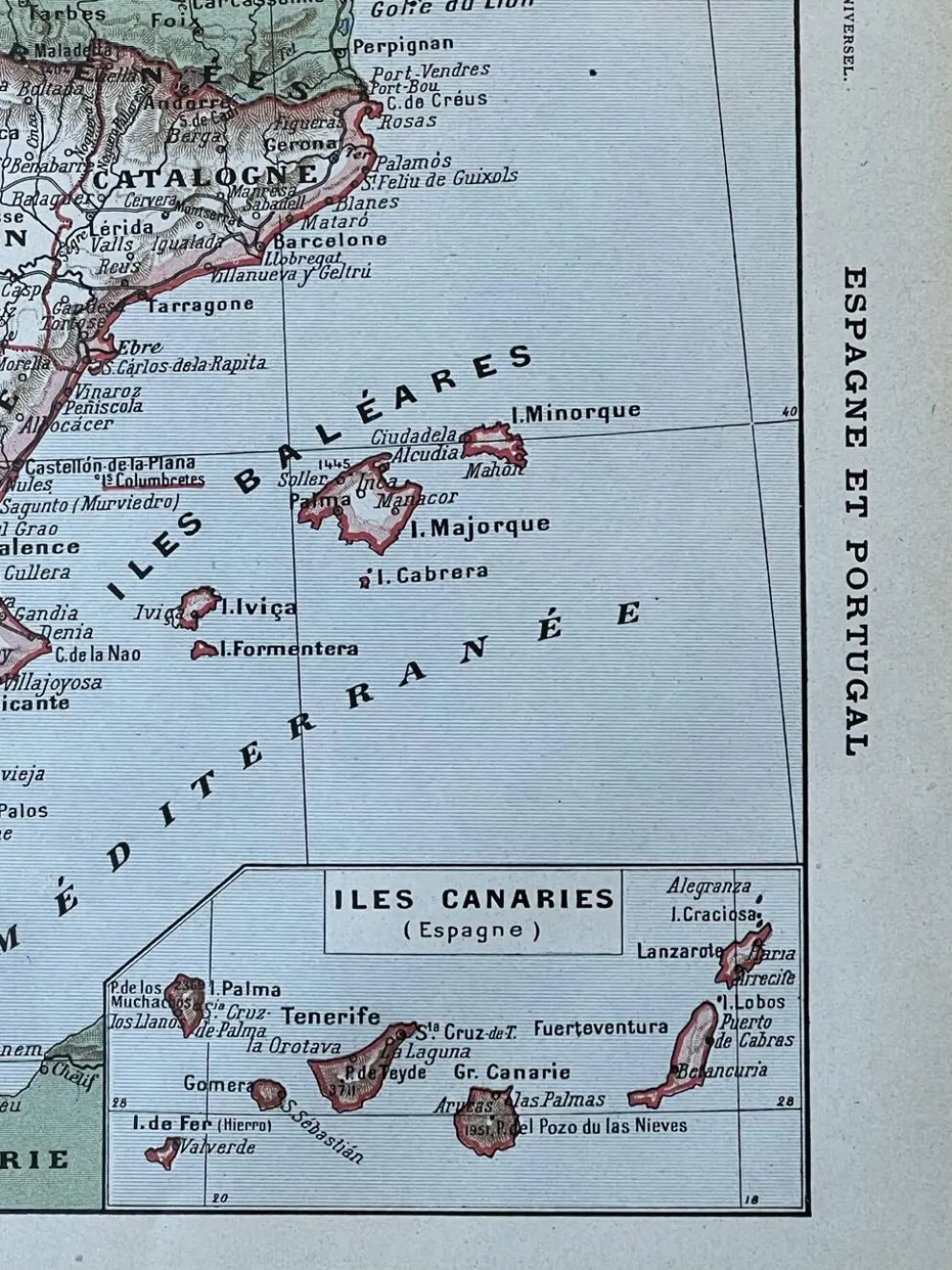 Carte d'Espagne - 20x29cm 1922