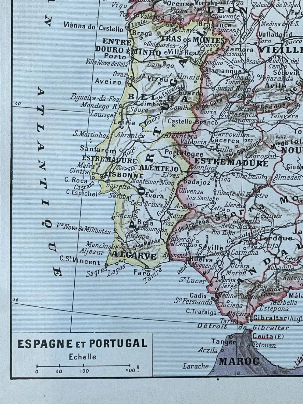 Carte d'Espagne - 20x29cm 1922