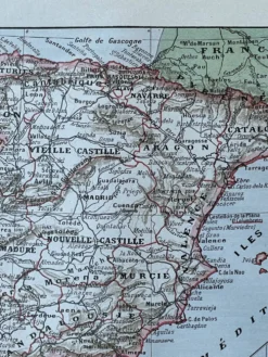 Carte d'Espagne - 20x29cm 1922