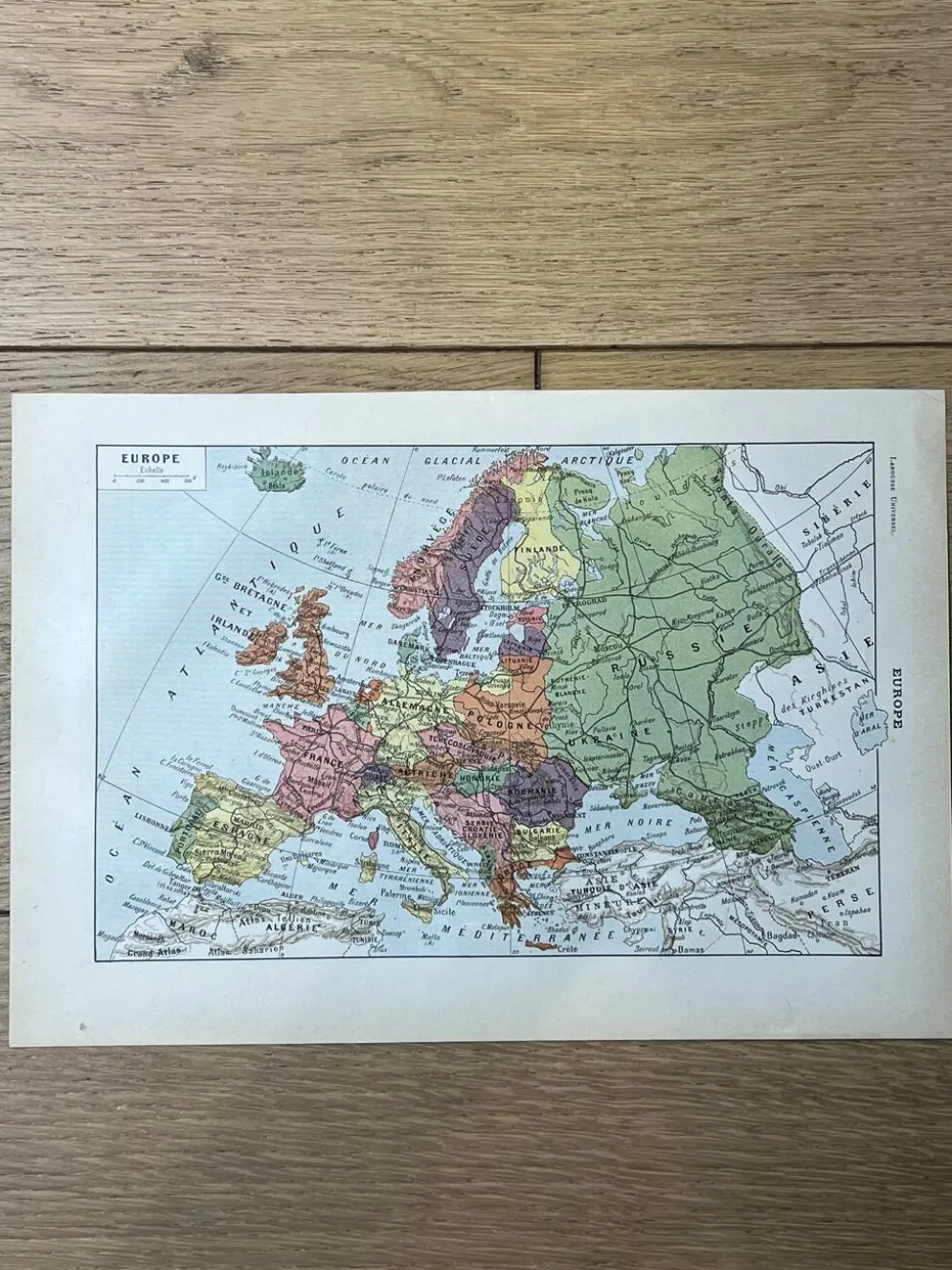 Carte d'Europe - 20x29cm