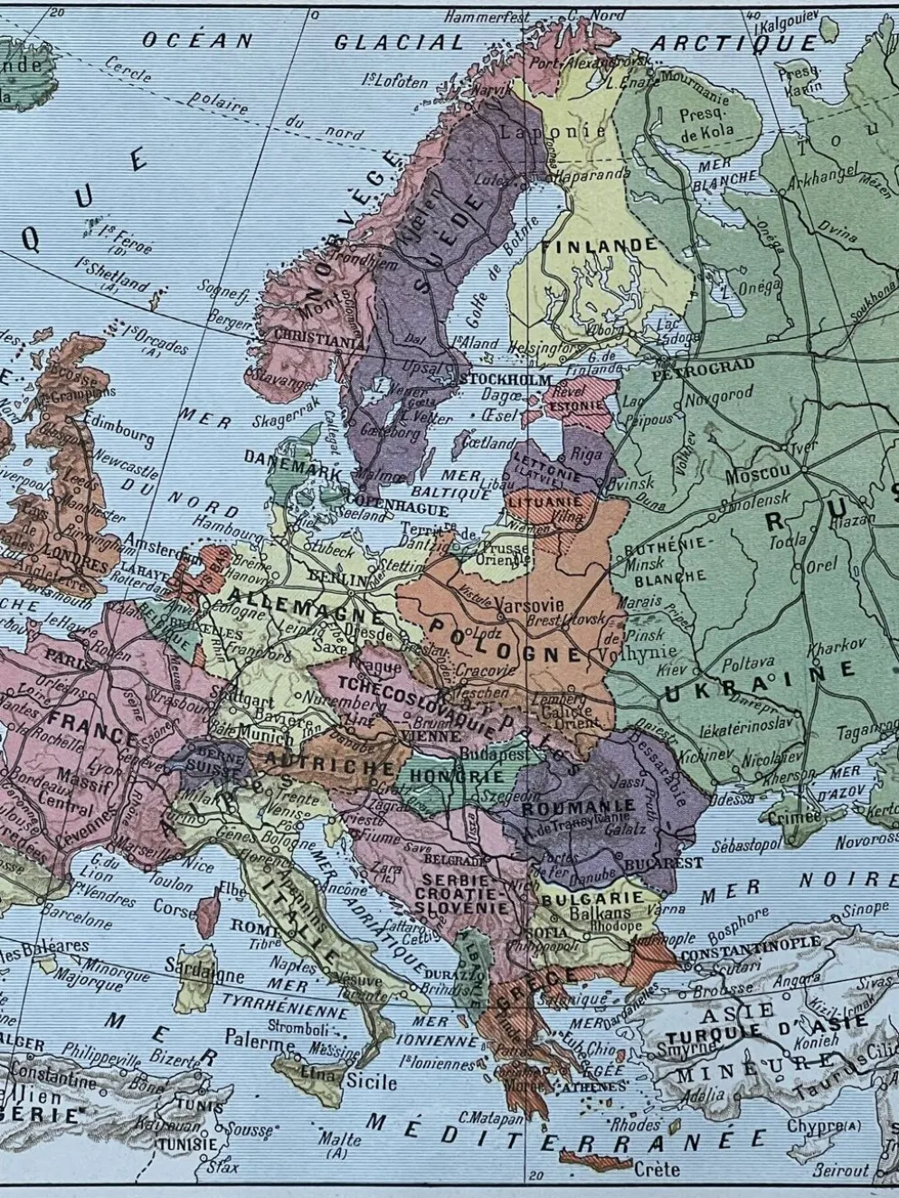 Carte d'Europe - 20x29cm