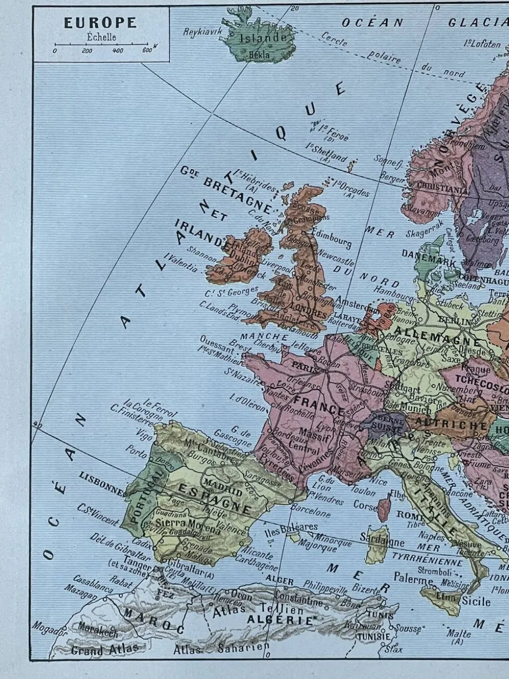 Carte d'Europe - 20x29cm