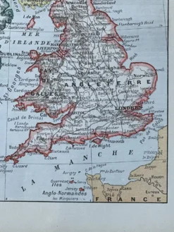 Carte Grande-Bretagne et Irlande - 20x29cm