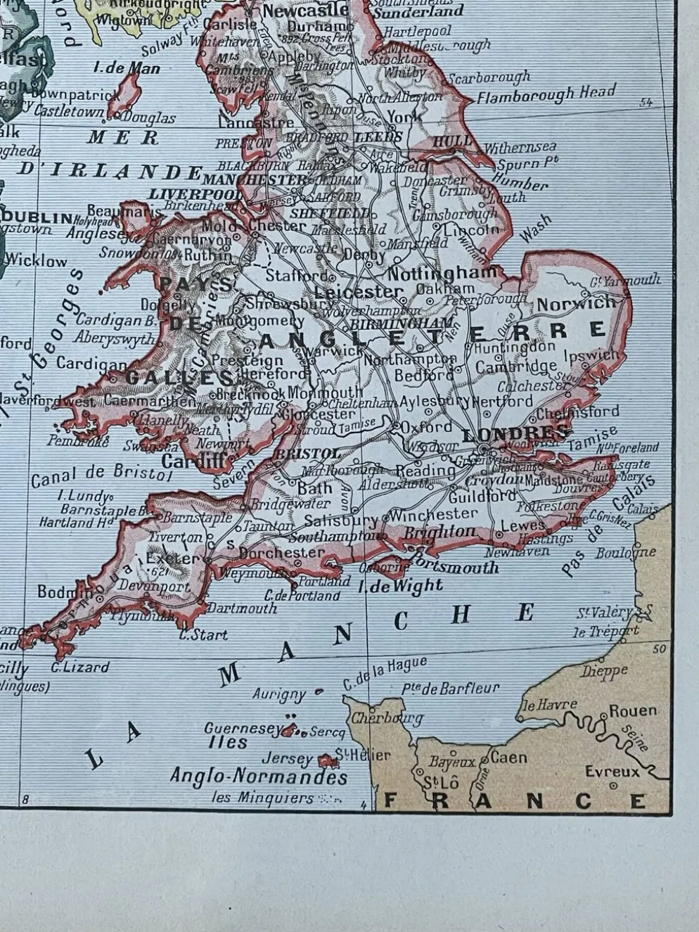 Carte Grande-Bretagne et Irlande - 20x29cm